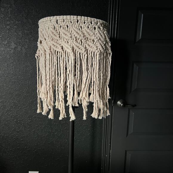 Macrame Spider Fit Lampshade For Floor or Table Lamp Handmade - Picture 8 of 9